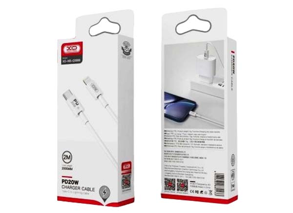 XO NB-Q189B PD 20W Καλώδιο Φόρτισης Type-C σε Lightning 2m