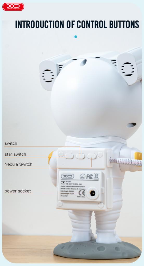 XO CF1 Portable Projector Astronaut Star