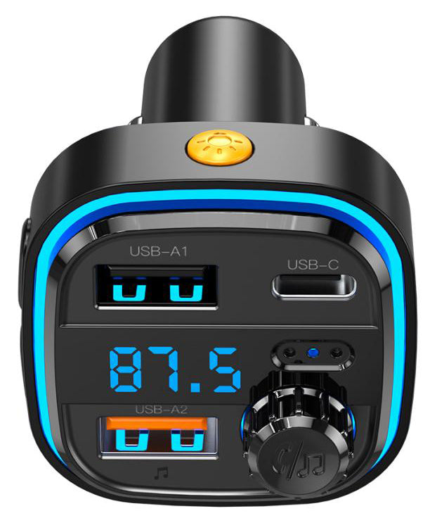 XO BCC08 Φορτιστής Αυτοκινήτου Bluetooth MP3 +5V3.1A με Φώς
