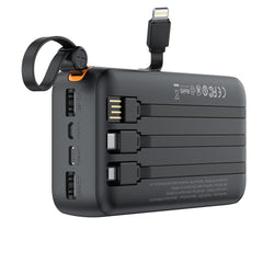 XO PR279 Powerbank με Καλώδια USB-A Type-C Micro & Lightning 20.000mAh