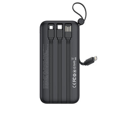 XO PR280 Powerbank με Καλώδια USB-A Type-C Micro & Lightning 30.000 mAh
