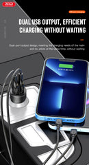 XO CC48 Smart Metal Dual USB Car Charger Universal