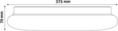 Avide LED Μοντέρνα Πλαφονιέρα Οροφής Larissa 24W 375x70mm Ψυχρό 6400K