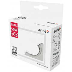 Avide GU10 Frame Square Grained Chrome