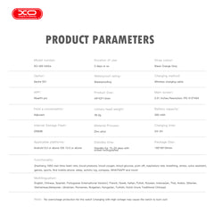 XO M9 Ultra Αθλητικό Smartwatch Κλήσης με Ασύρματη Φόρτιση (Πορτοκαλί)