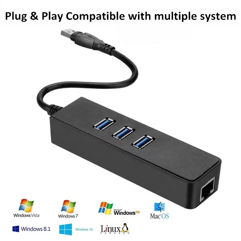 Αντάπτορας USB3.0 σε USB3.0x4 με Gigabit Lan