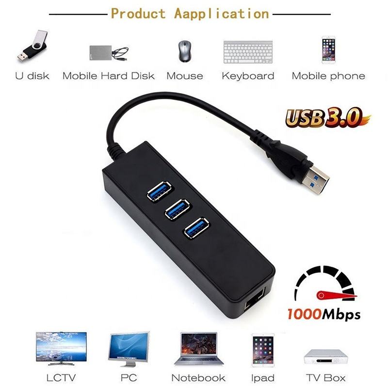 Αντάπτορας USB3.0 σε USB3.0x4 με Gigabit Lan