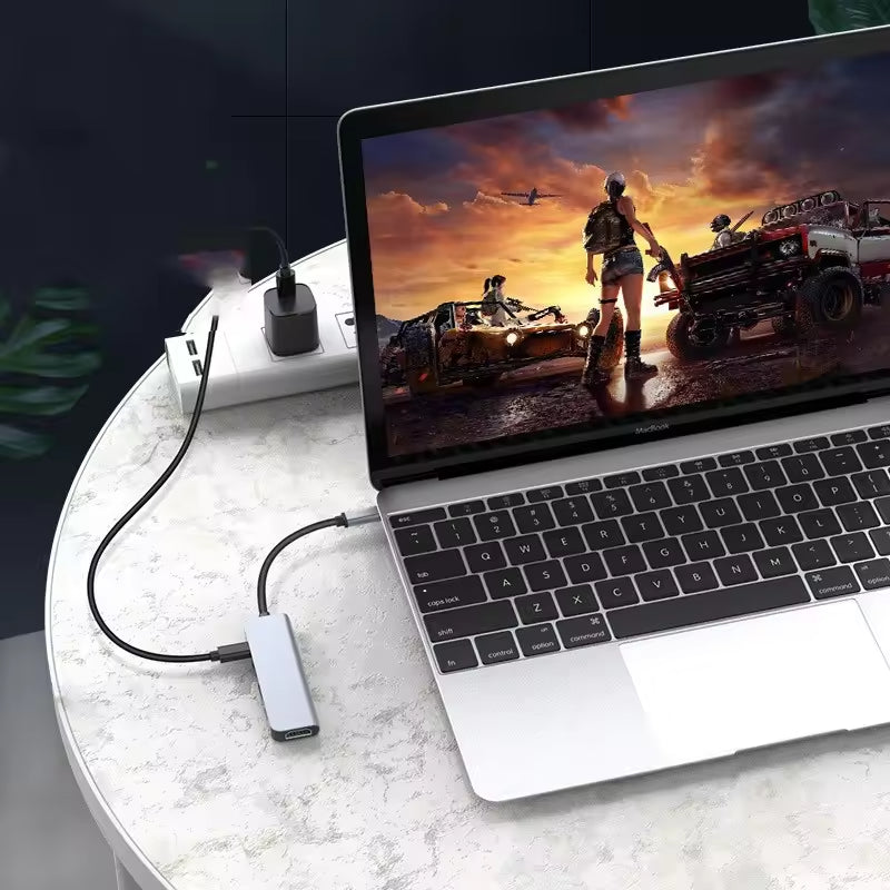 5 in 1 PD 100W Type-C HDTV USB2.0/3.0 4K 30HZ Adapter