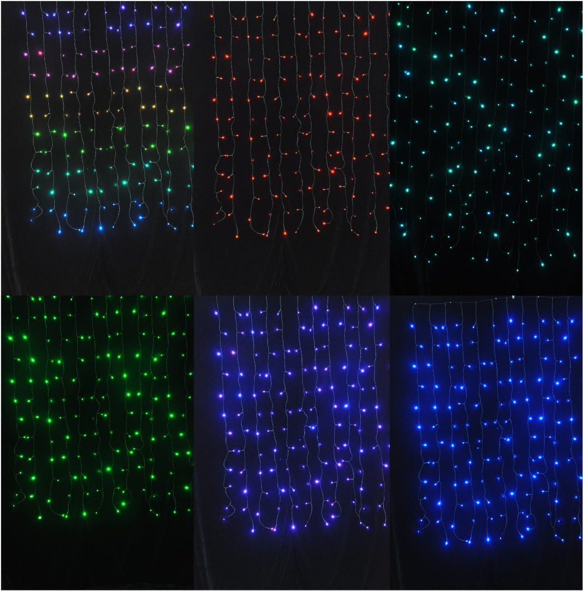 Entac Christmas Lights Curtain IP44 144 LED RGB 8x8 Functions 1x1