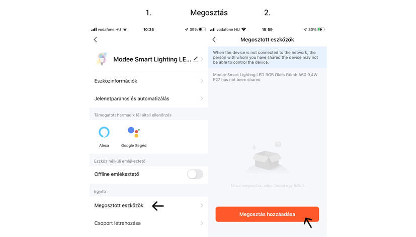 Modee LED Smart Σφαιρική Λάμπα A60 9,4W E27 180° RGB 806lm με Tuya Wi-Fi