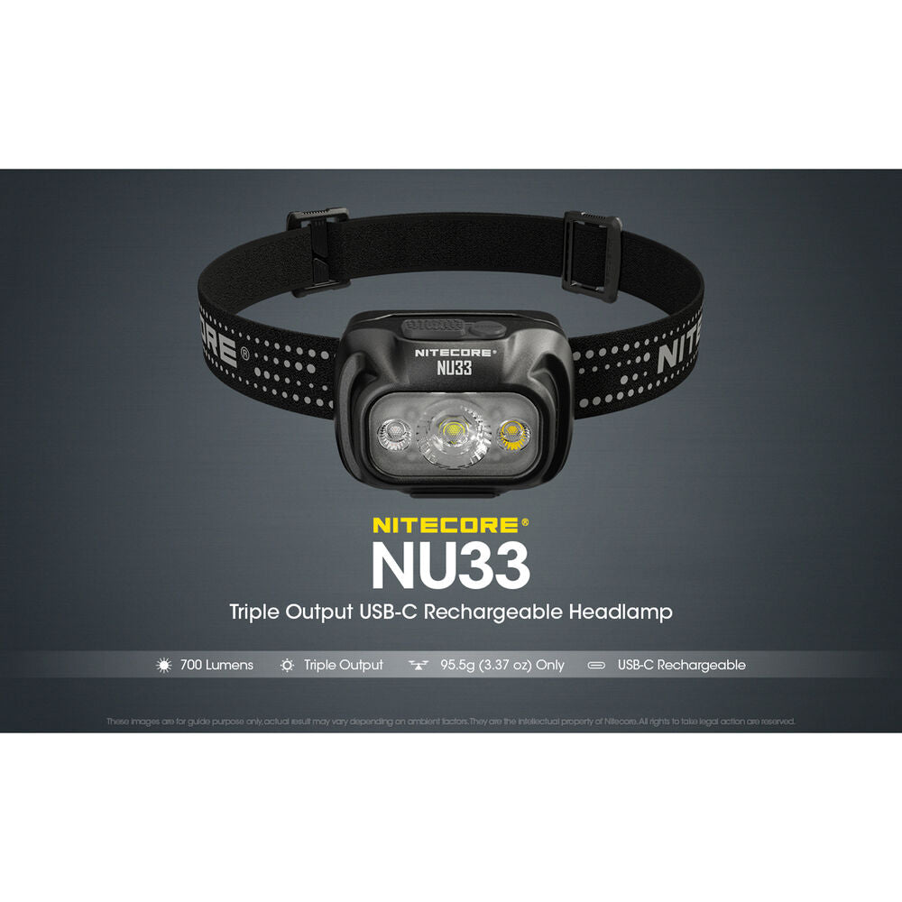 Nitecore Φακός Κεφαλής NU33 700 Lumens με Ενσωματομένη Μπαταρία