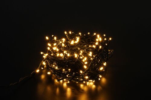 Modee Lighting Χριστουγεννίατικα Φωτάκια LED με Αντάπτορα (100LED/10m/10cm) Θερμό
