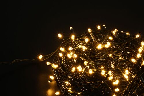 Modee Lighting Χριστουγεννίατικα Φωτάκια LED με Αντάπτορα (100LED/10m/10cm) Θερμό