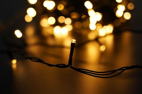 Modee Lighting Χριστουγεννίατικα Φωτάκια LED με Αντάπτορα (100LED/10m/10cm) Θερμό