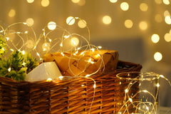 Modee Modee Χριστουγεννιάτικα Λαμπάκια LED μπαταρίας C1011 (100LED/5m/5cm) Θερμό Λευκό