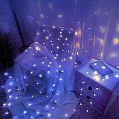 Modee Lighting Χριστουγεννιάτικα Λαμπάκια LEDΤύπου Berry με Αντάπτορα (100LED/10m/10cm) Ψυχρό Λευκό