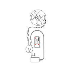 Modee Smart Ταινία LED 12W IP20 με Τηλεχειριστήριο & Αισθητήρα 2700K 800lm 3m