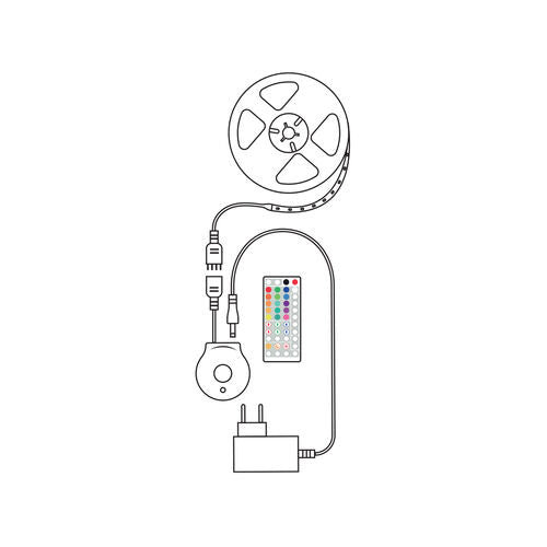 Modee Smart Ταινία LED με Τηλεχειριστήριο & Αισθητήρα 12W IP20 2700K RGB 480lm 3m