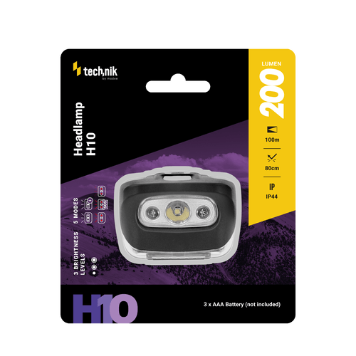 Technik Φακός Κεφαλής H10 LED με Κόκκινο Φως 200lm (3xAAA)