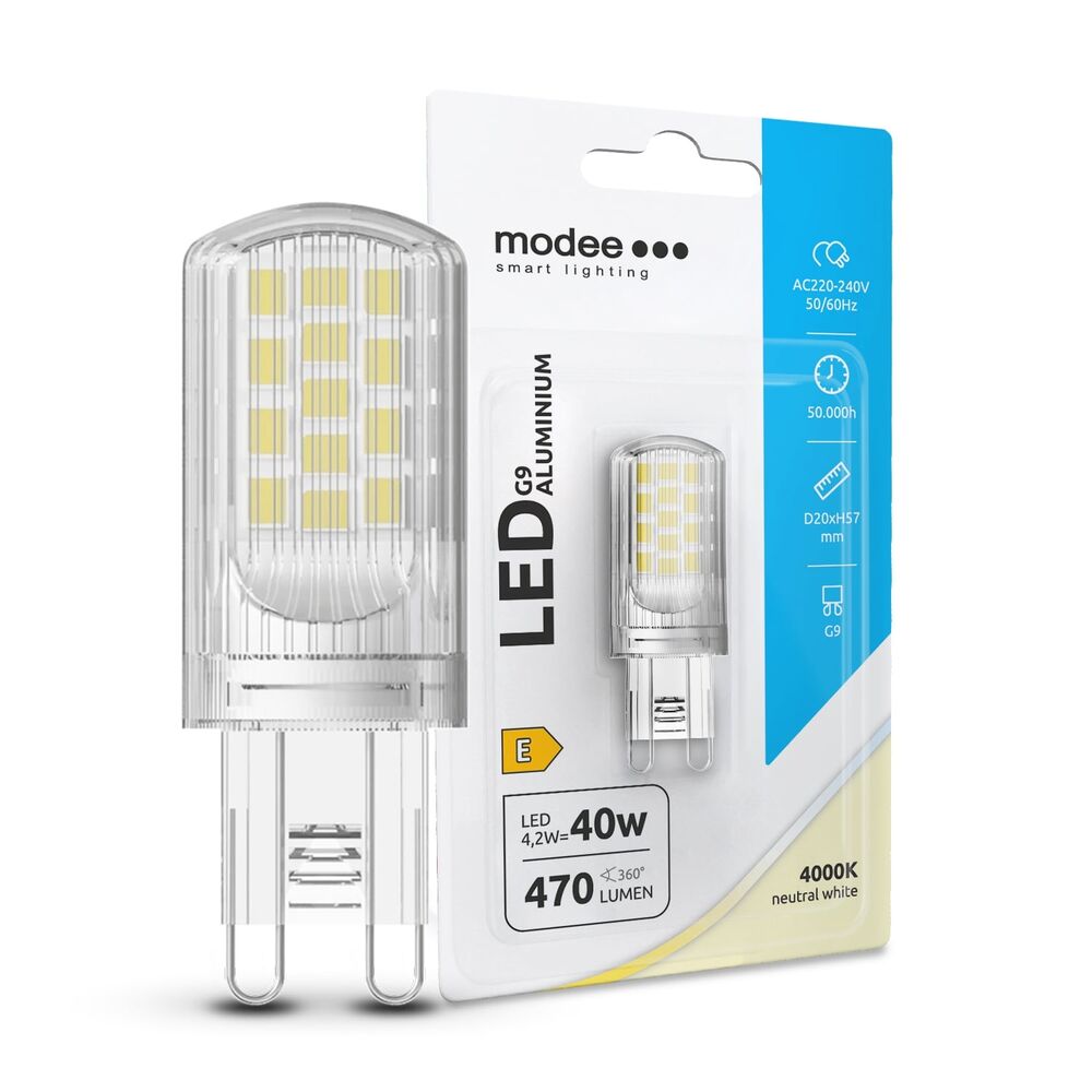 Modee Lighting Λάμπα LED Izzo G9 Aluminium 4.2W 4000K 470lm ERP B1