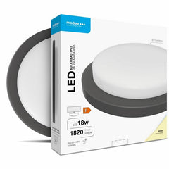 Modee LED Στρογγυλή Απλίκα 18W 4000K IP65 1160lm Μαύρο ERP
