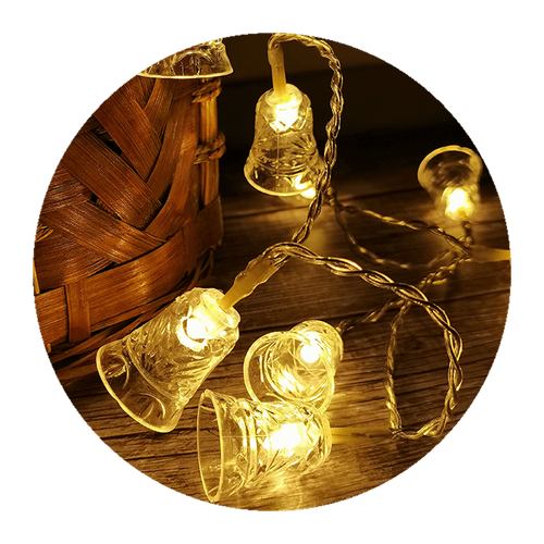 Modee Χριστουγεννιάτικα Φωτάκια LED με Αντάπτορα (50LED/4.9m/10cm) Θερμό Λευκό