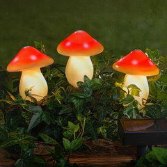 Modee Lighting LED Ηλιακό Διακοσμητικό Φωτιστικό Κήπου Μανιτάρι DS006 (3τμχ)