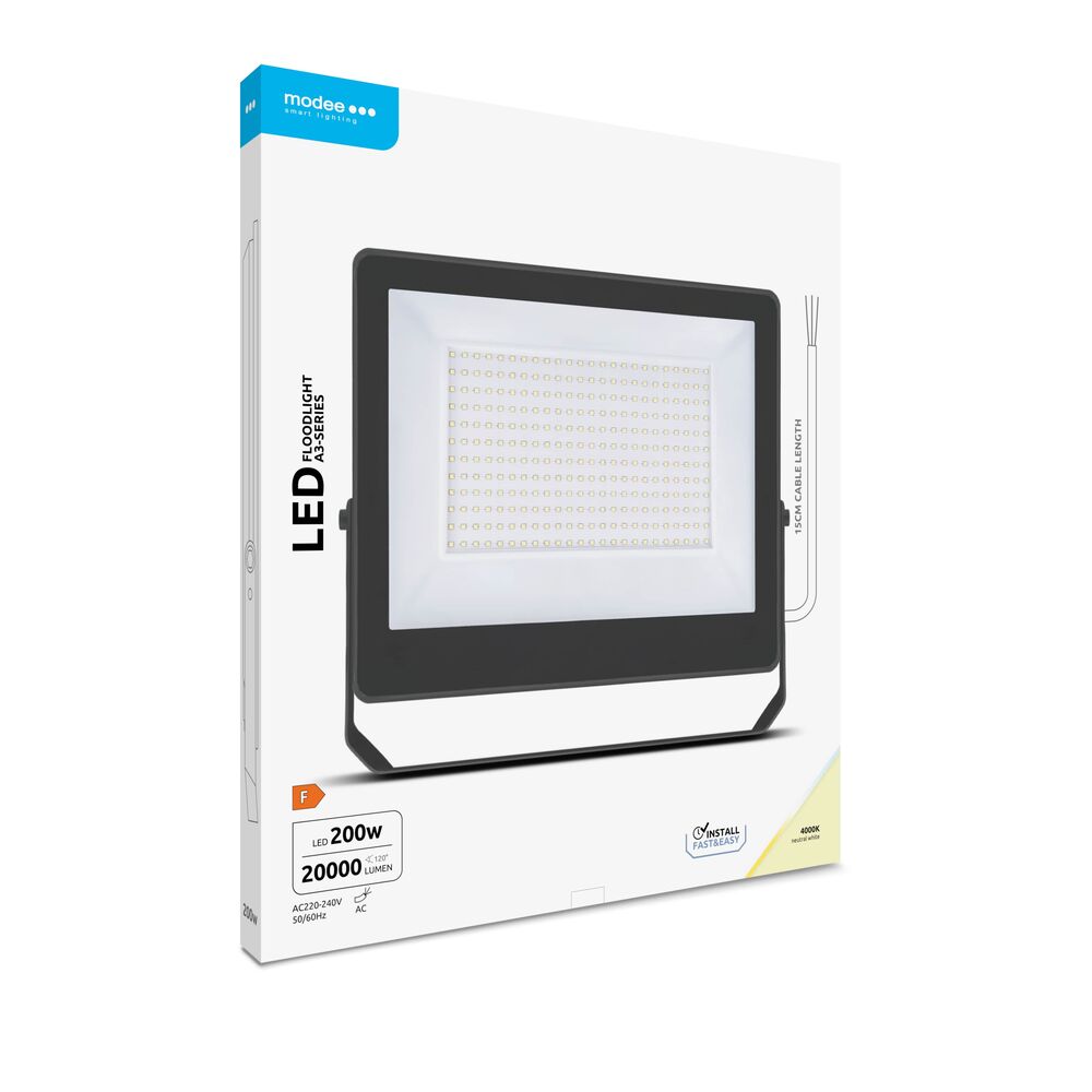 Modee Lighting Προβολέας LED A3-series Slim 200W 120° 4000K 20.000lm ERP