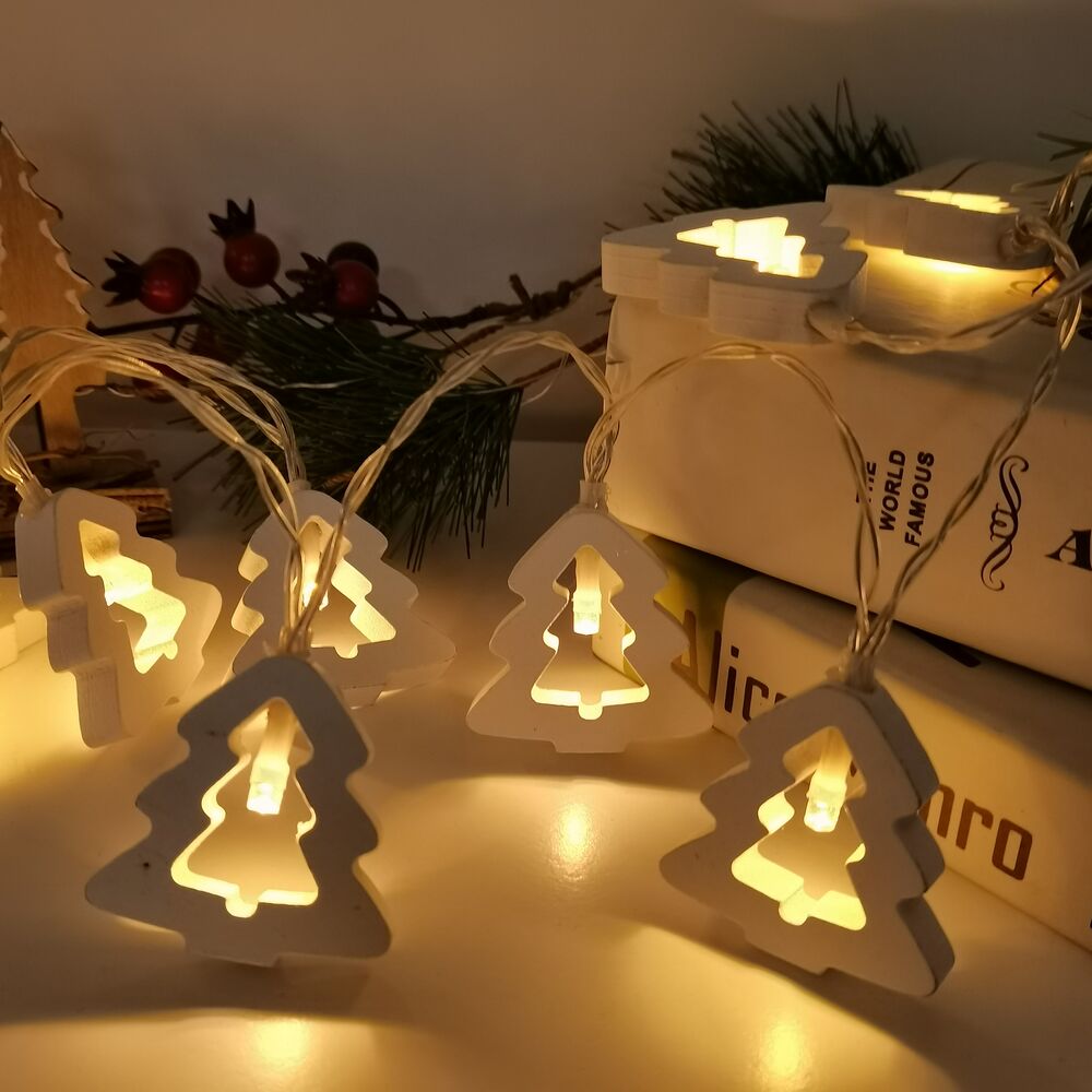 Modee Χριστουγεννιάτικα Διακοσμητικά Φωτάκια LED (10LED/120cm/10cm) Θερμό Λευκό