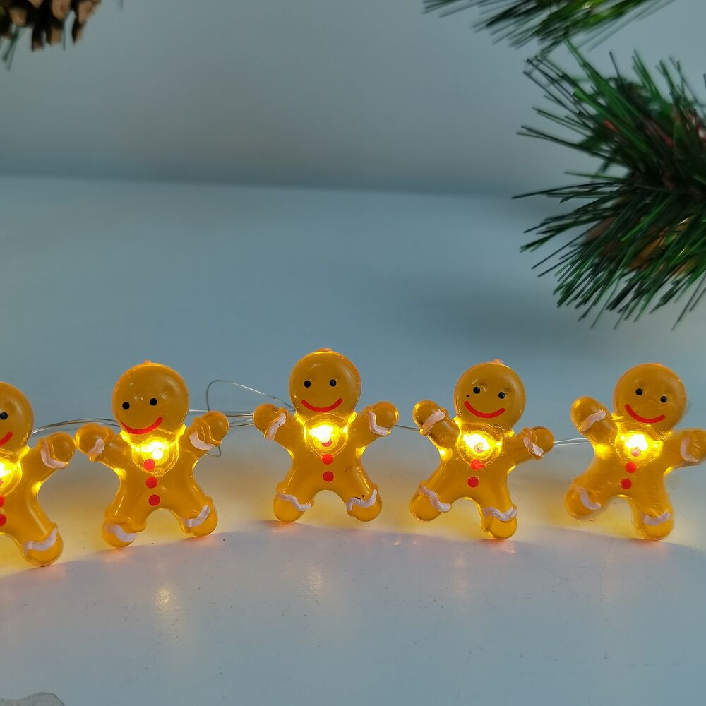 Modee Χριστουγεννιάτικα Διακοσμητικά Φωτάκια LED με Μπαταρία (10LED/120cm/10cm) Θερμό Λευκό