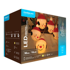 Modee Χριστουγεννιάτικα Διακοσμητικά Φωτάκια LED (10LED/120cm/10cm) Θερμό Λευκό