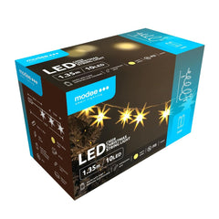 Modee Χριστουγεννιάτικα Διακοσμητικά Φωτάκια LED (10LED/165cm/15cm) Θερμό Λευκό
