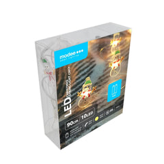 Modee Χριστουγεννιάτικα Φωτάκια LED με Μπαταρία (10LED/120cm/10cm) Θερμό Λευκό