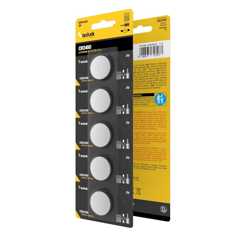 Technik Μπαταρίες Κουμπιά Λιθίου Platinum CR2450 (3V) B5