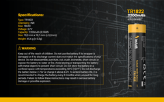Technik Επαναφορτιζόμενη Μπαταρία 18650 TR1822 2200mAh 3,7V B1