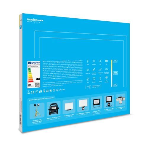 Modee Lighting LED Προβολέας E-series Slim 200W 120° 4000K 16000 lm ERP