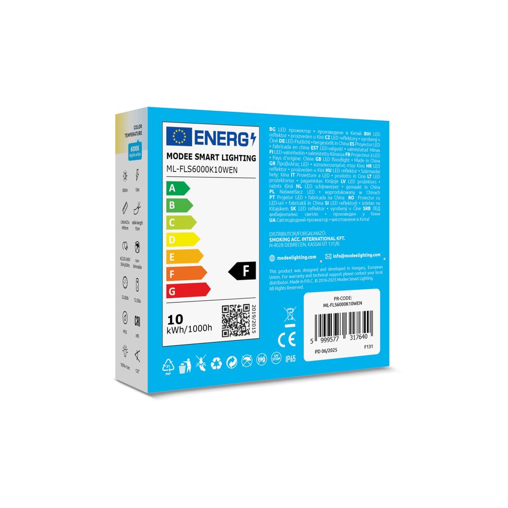 Modee Lighting Προβολέας LED E-series Slim 10W 120° 6000K 800lm ERP