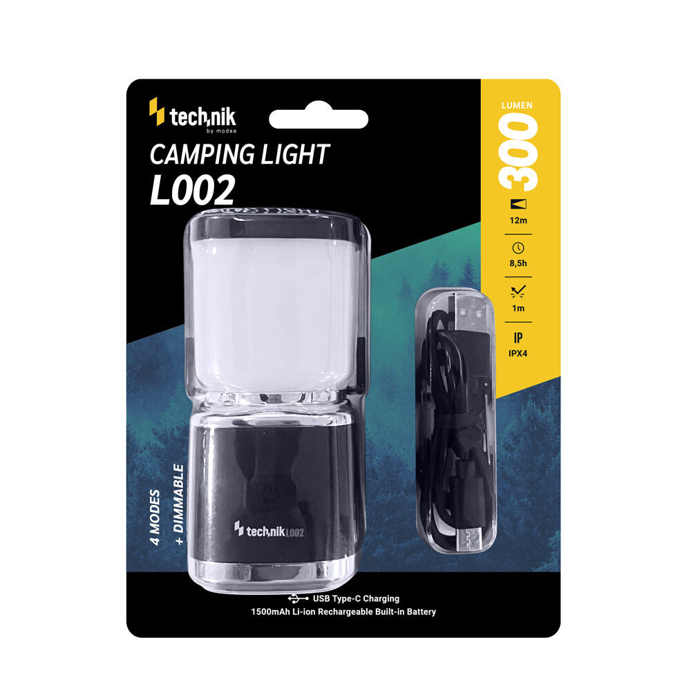 Technik Φωτιστικό Κάμπινγκ L002 300lm Επαναφορτιζόμενο 1500mAh
