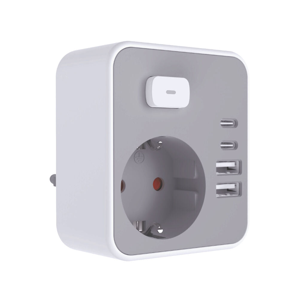 Technik Professional Πρίζα Επέκτασης με Διακόπτη 1 Θέσης 2xUSB-C & 2xUSB-A