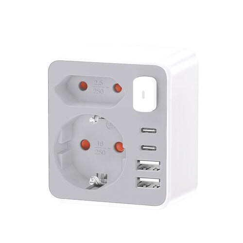Technik Professional Πρίζα Επέκτασης 2 Θέσεων 2xUSB-C & 2xUSB-A με Διακόπτη