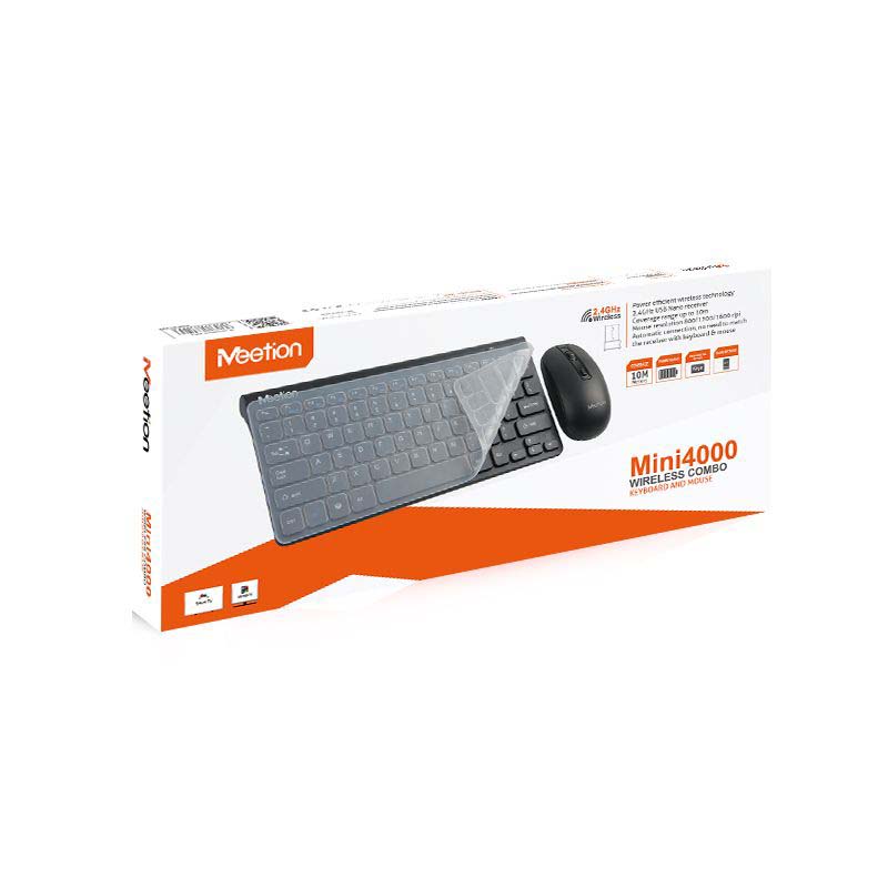 Meetion Σετ Γραφείου MT-Mini4000 Ασύρματο / Μαύρο
