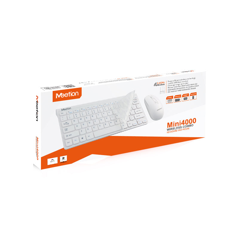 Meetion Σετ Γραφείου MT-Mini4000 Ασύρματο / White