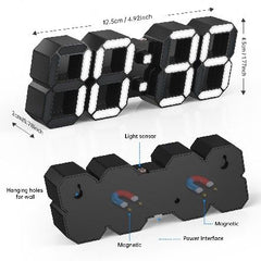 EDUP EH-LEDNI-B-1 3D LED Wall Clock 5.2" Mini