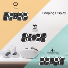 EDUP EH-LEDNI-B-1 3D LED Wall Clock 5.2" Mini