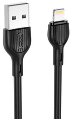 XO NB200 2.4A USB Καλώδιο Lightning 1.0μ Μαύρο