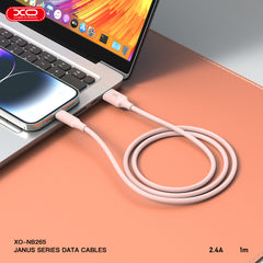 XO NB265 Μινιμαλιστικό Καλώδιο Lightning Ροζ