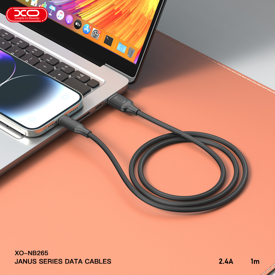 XO NB265 Μινιμαλιστικό Καλώδιο Lightning Μαύρο
