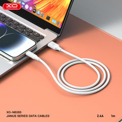 XO NB265 Μινιμαλιστικό Καλώδιο Lightning Λευκό