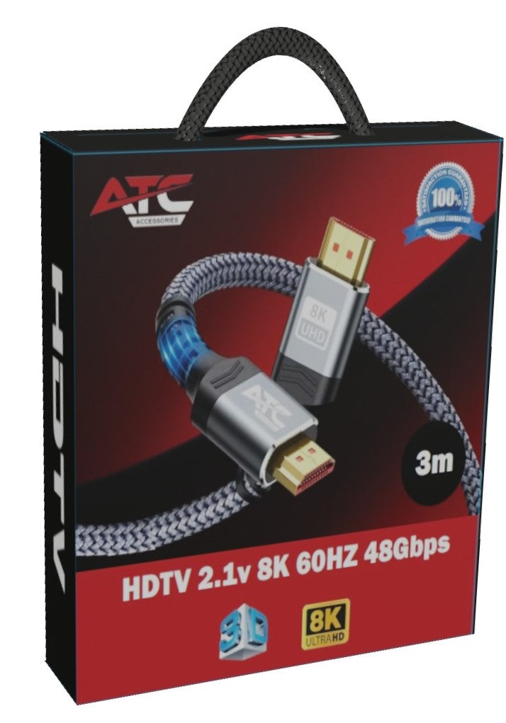 ATC Καλώδιο HDTV 2.1V 8K 60HZ 48Gbps 3m