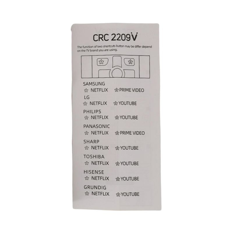 ATC Τηλεχειριστήριο Universal για LCD TVs CRC-2209V 9in1